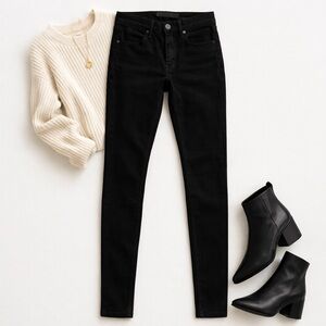 Rag & Bone Black Skinny Jeans Size 25 NWT Made in USA Premium Denim